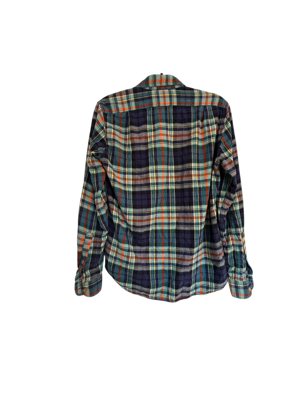 Vintage J. Crew Blue Green Preppy Plaid Flannel 100% Cotton Men’s Small - Picture 3 of 7